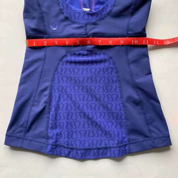 Sz. 0 Lululemon bluish purple tank top w mesh back - Picture 14 of 15